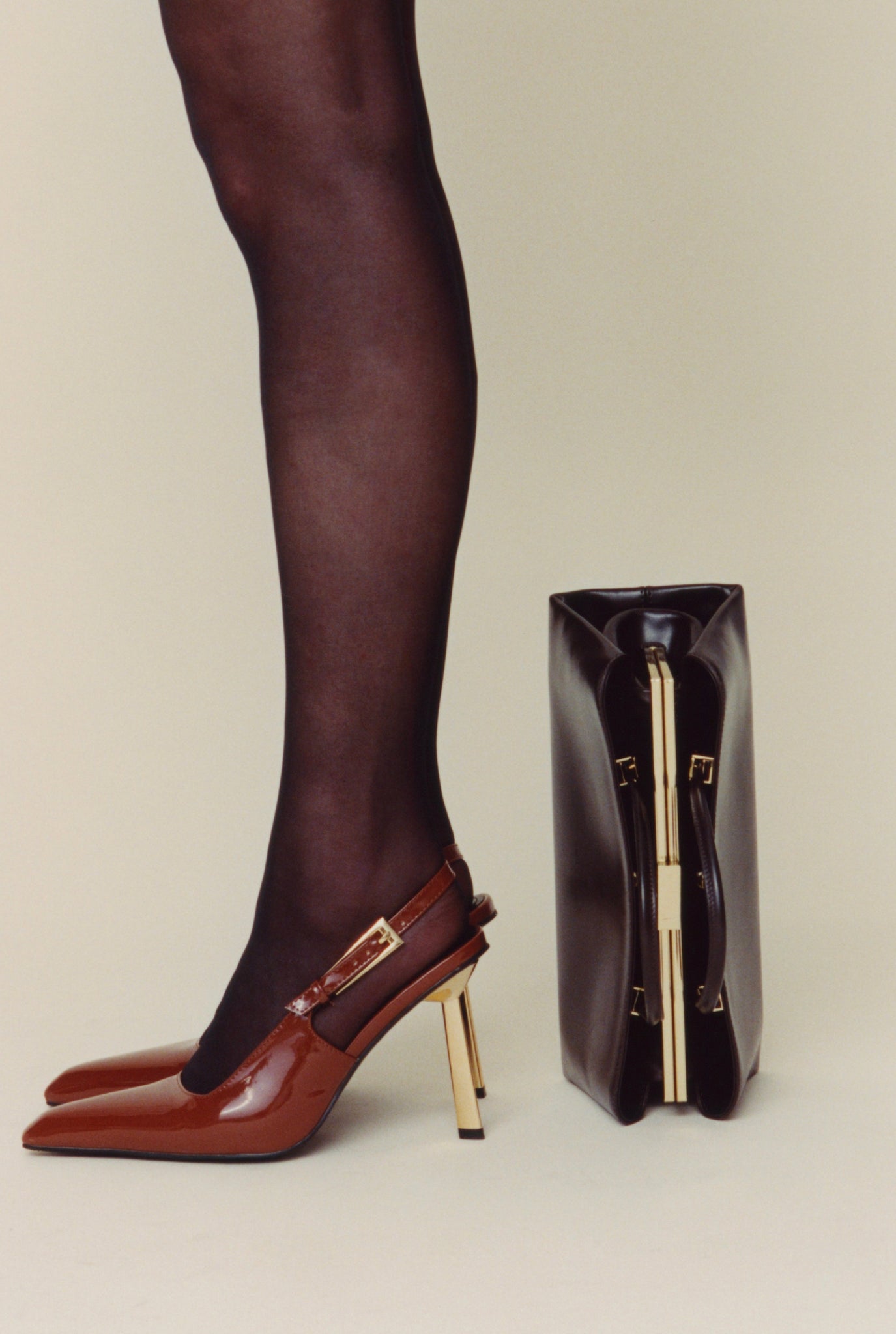 Elegant Chocolate Éclair Premium Calf Leather Convertible Shoulder Clutch Handbag