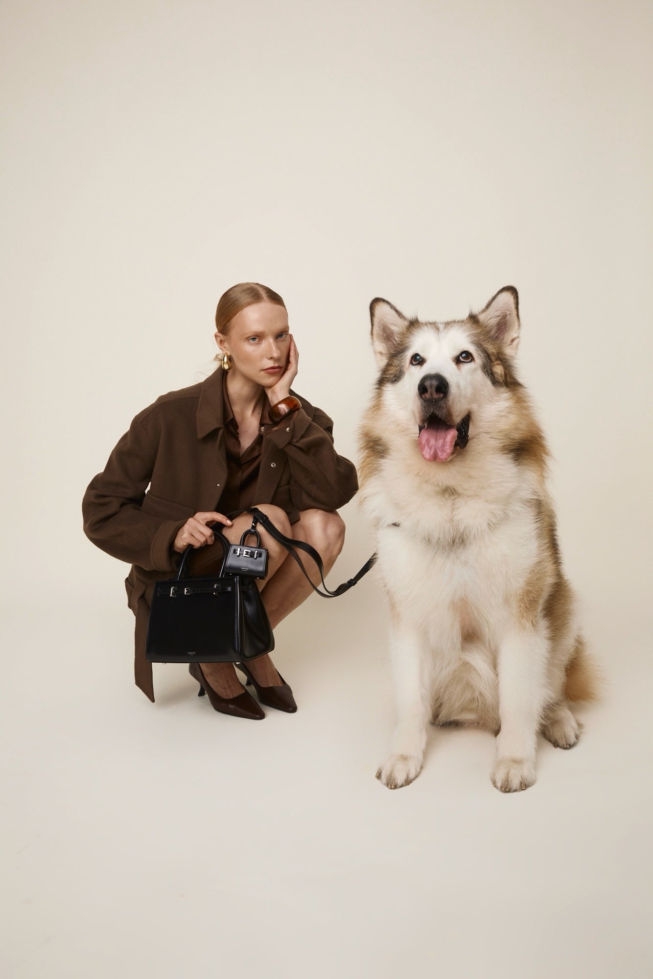 Noir Leather Book Tote Bag 25