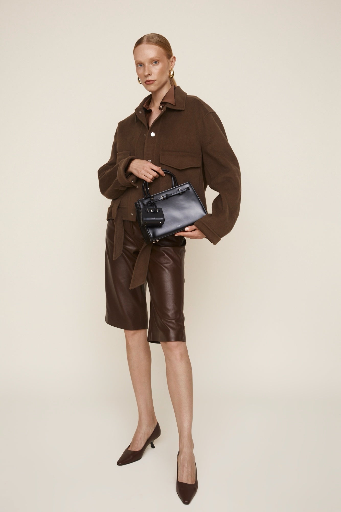 Noir Leather Book Tote Bag 25