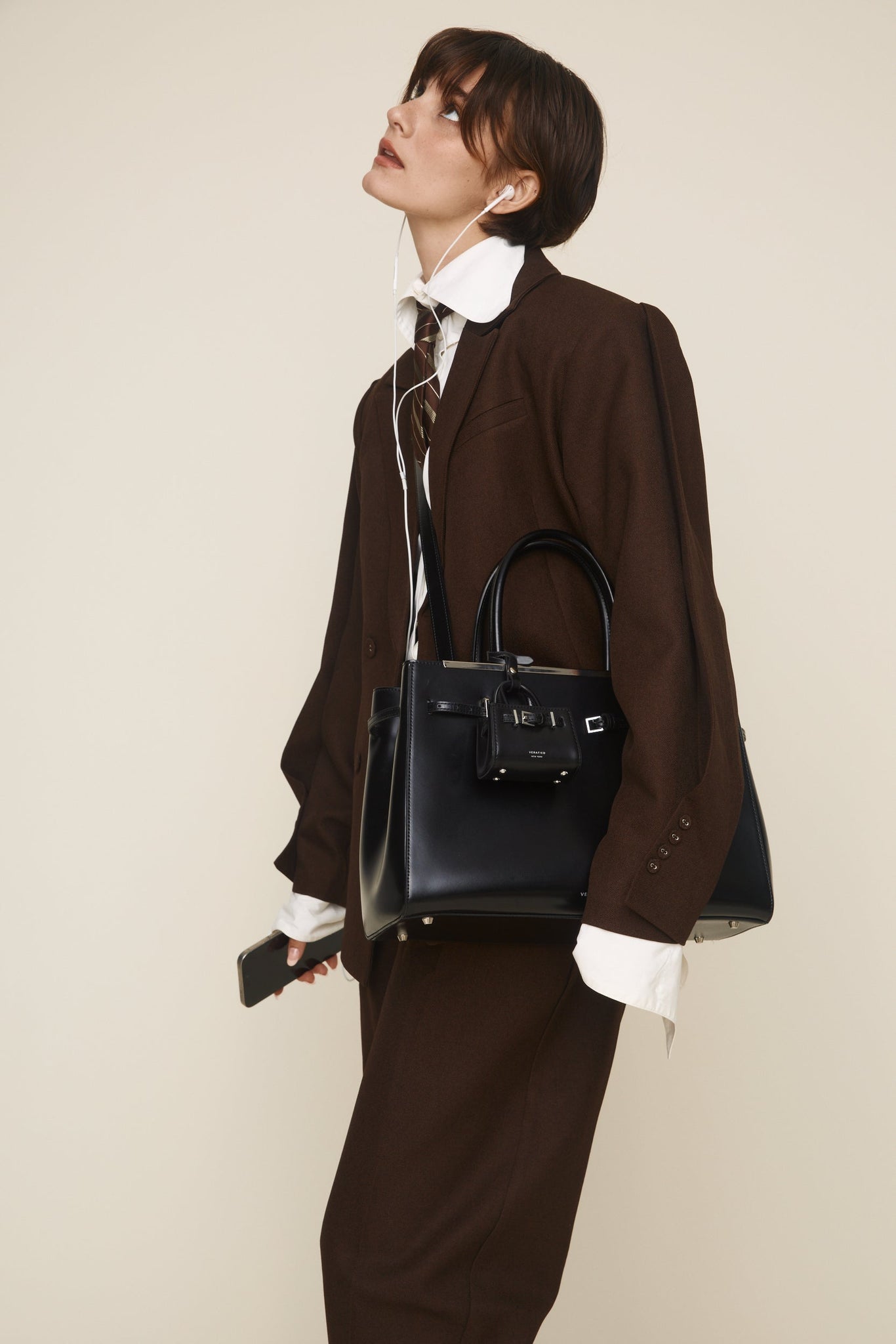 Noir Leather Book Tote Bag 33