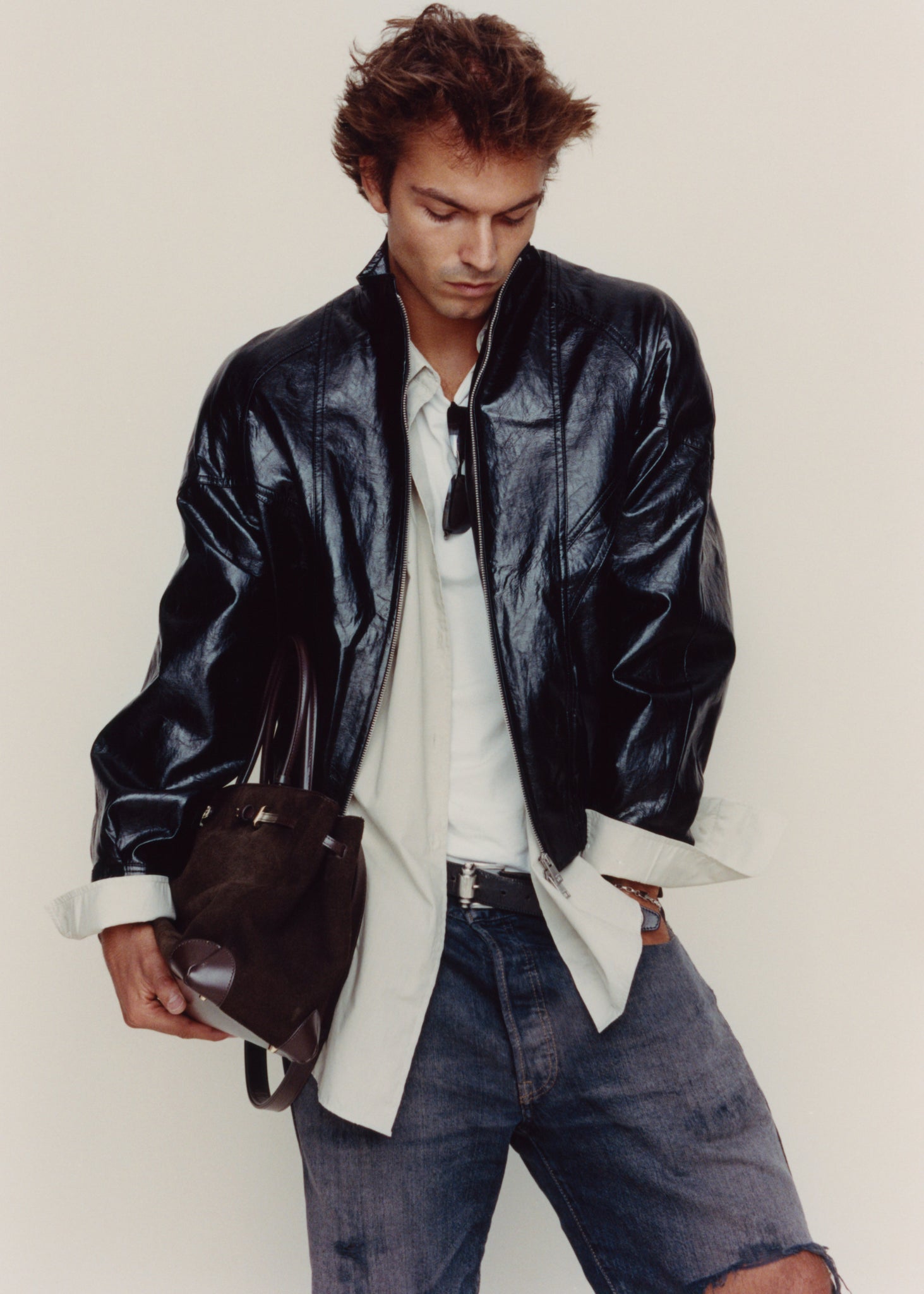 Espresso Suede Book Tote Bag 33