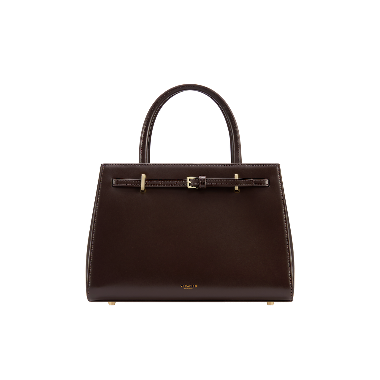 Chocolate Leather Book Tote Bag 25