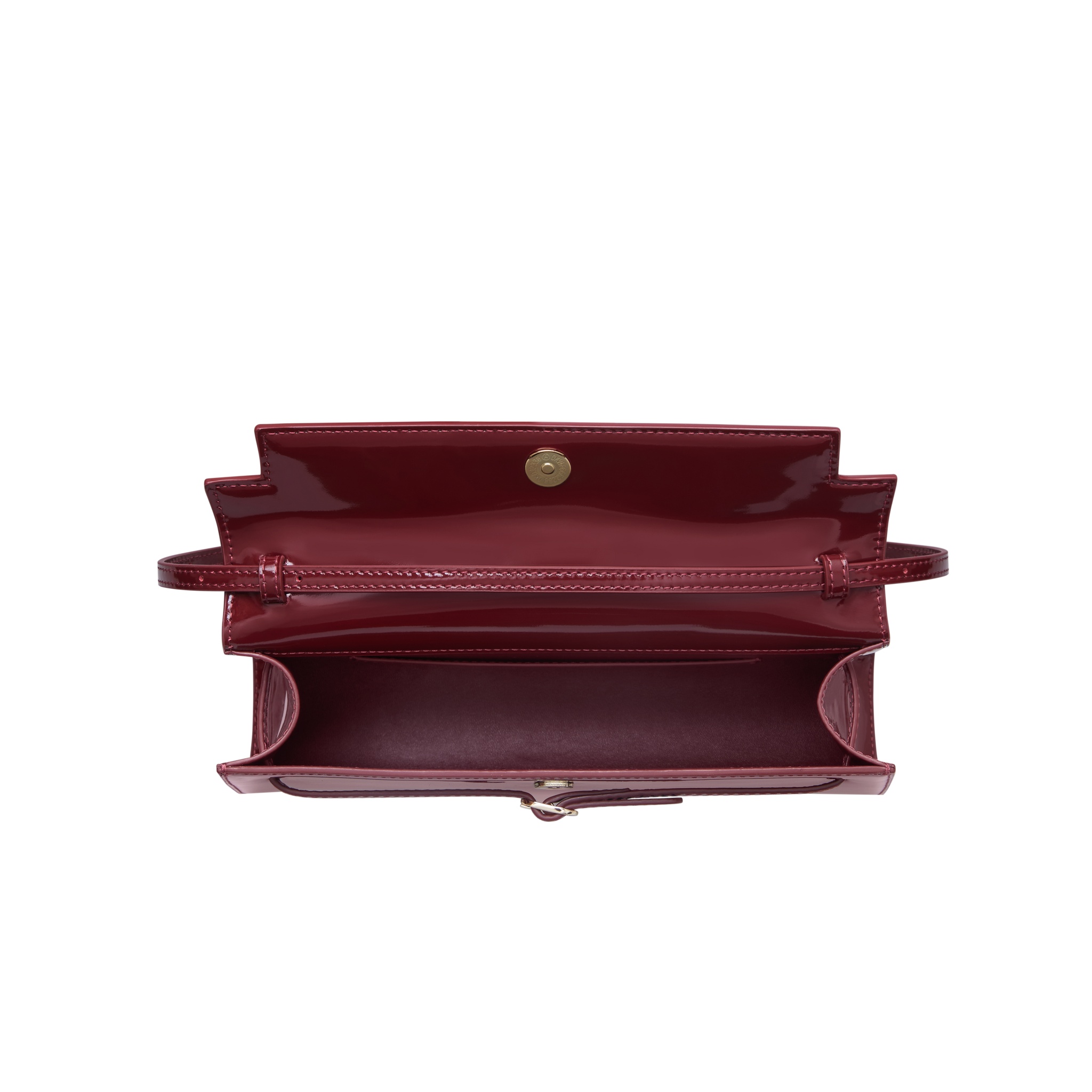 Patent Dark Cherry Shoulder Bag
