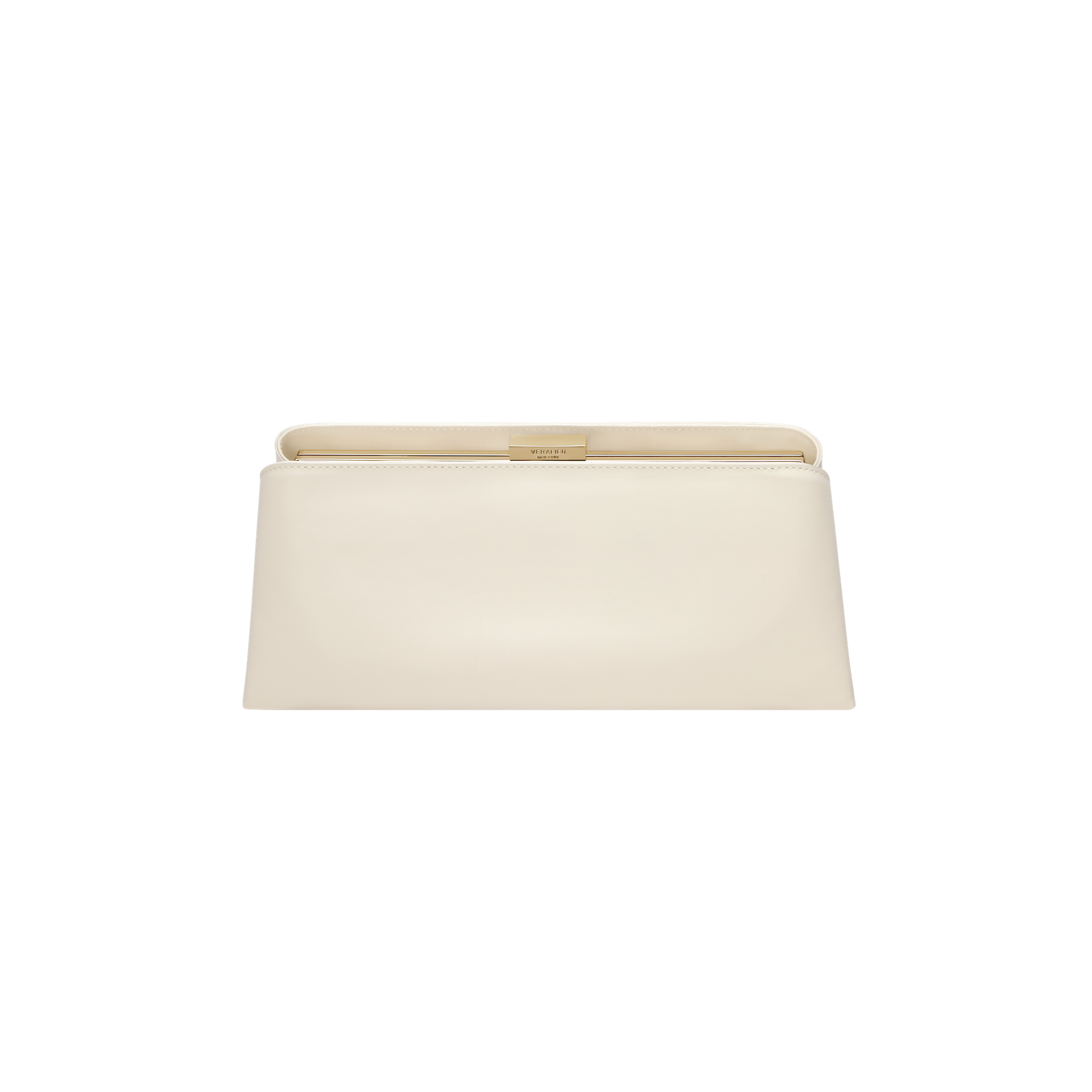 Elegant Gold Ivory Éclair Premium Calf Leather Convertible Shoulder Bag Clutch