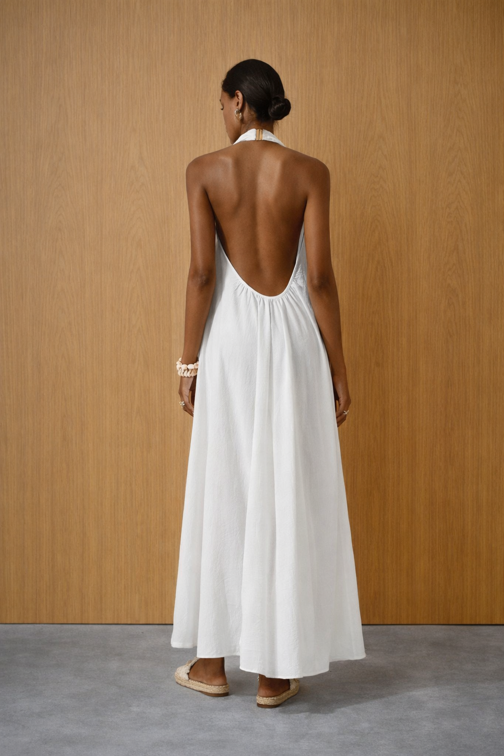 Minimal Halter Maxi Dress