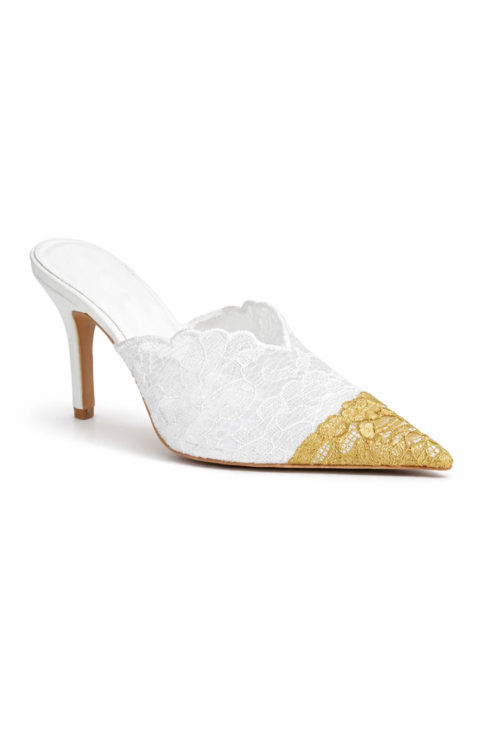 Milano Lace Pumps White