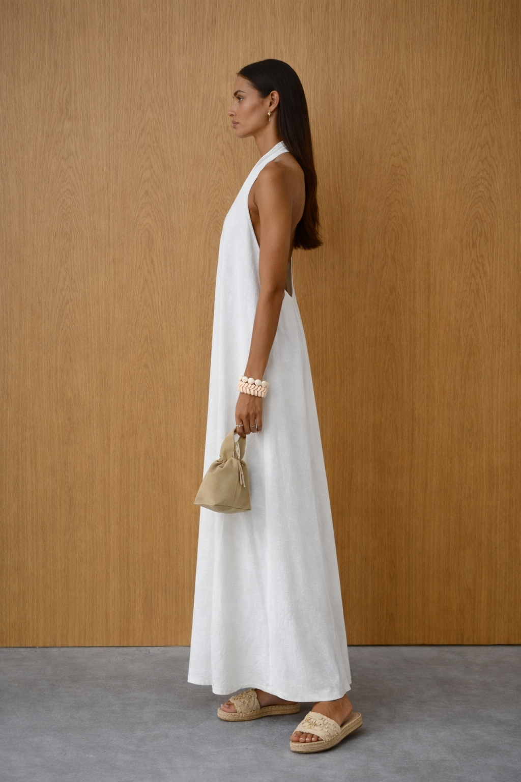 Minimal Halter Maxi Dress