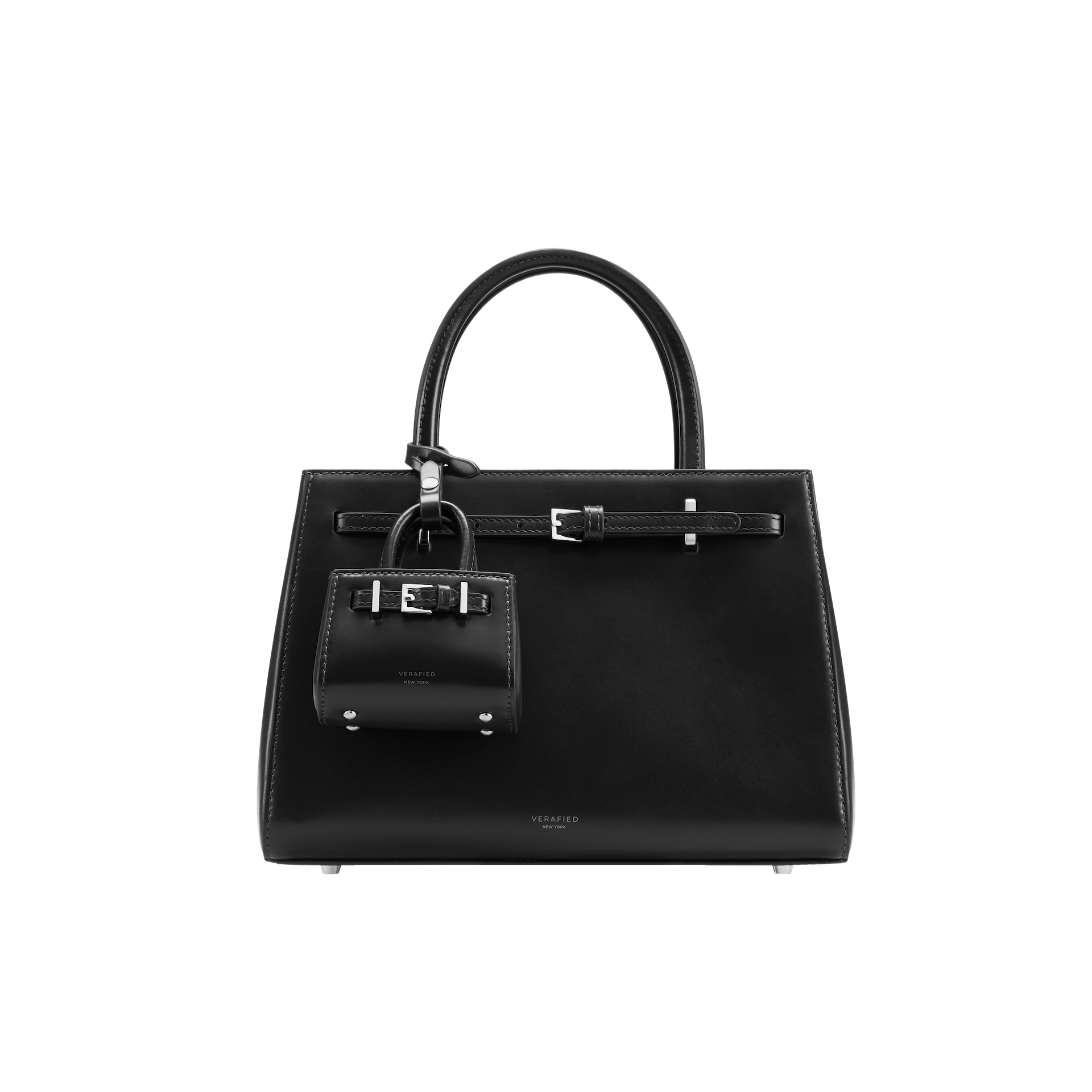 Noir Leather Book Tote Bag 25