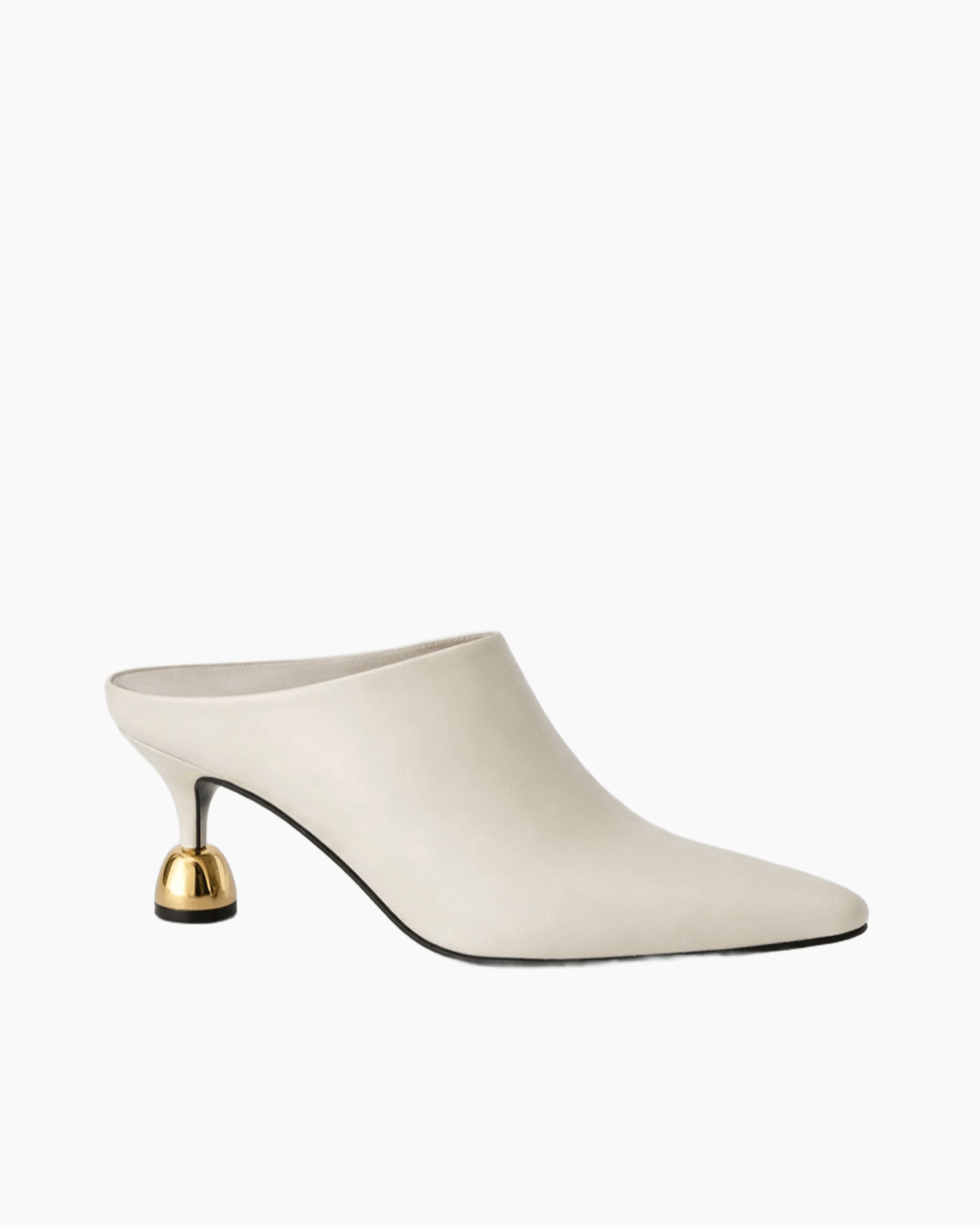 Lucy Mule Heels Ivory