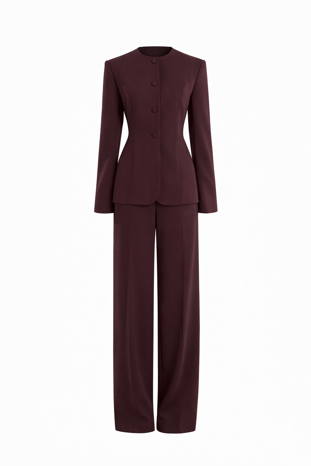 Paris Blazer & Pants Set Burgundy