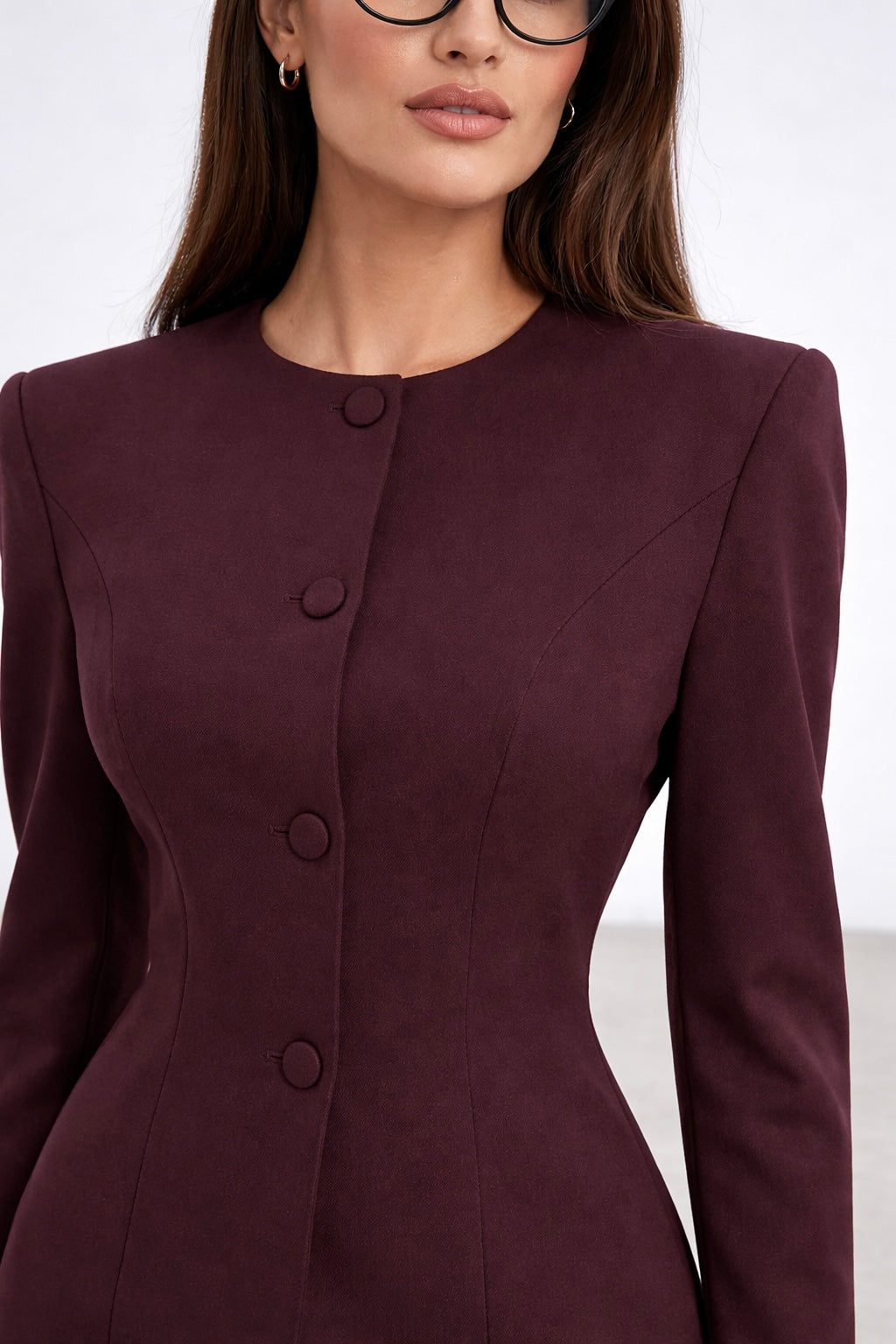 Paris Blazer & Pants Set Burgundy