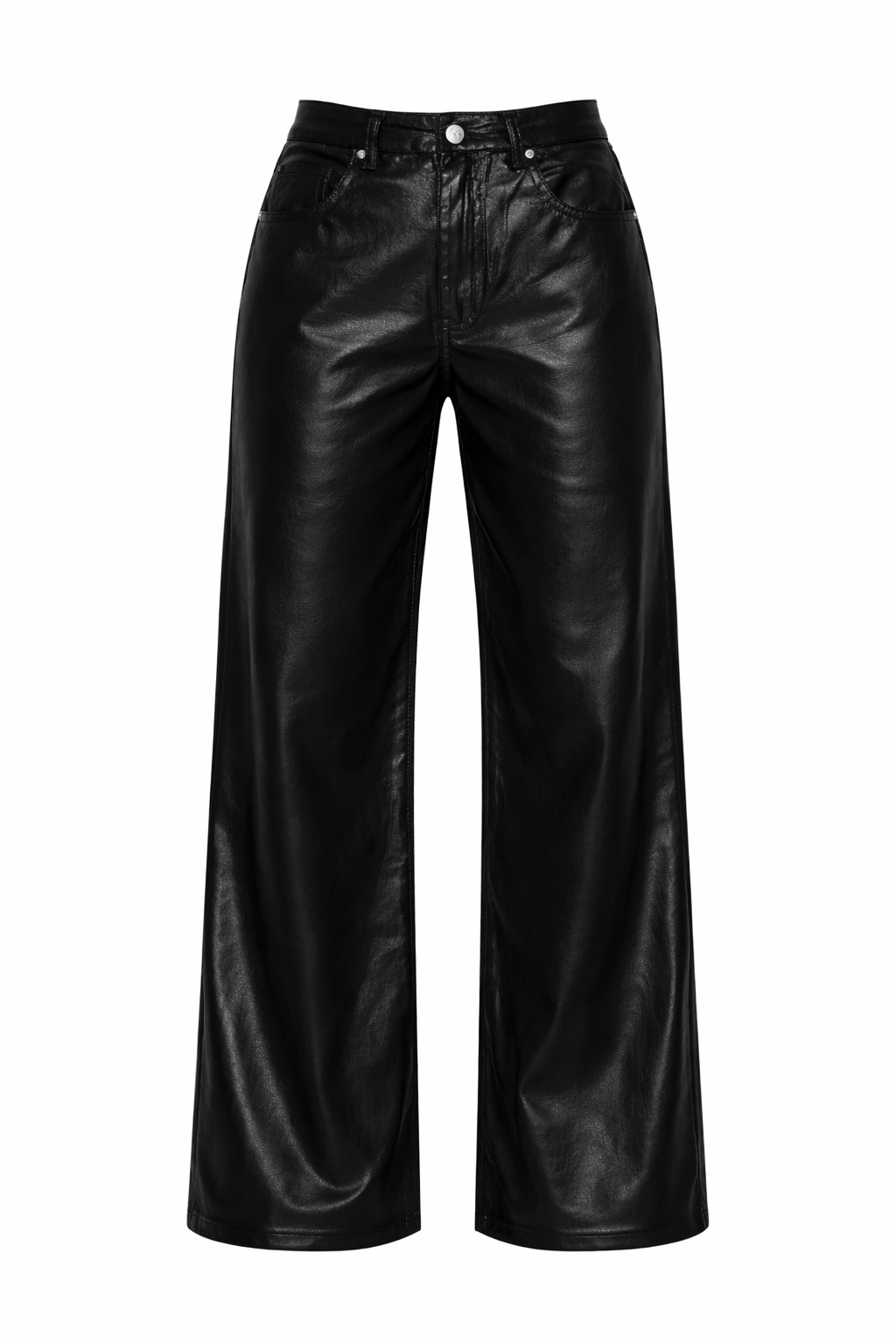 Leila Glossy Wide-Leg Pants