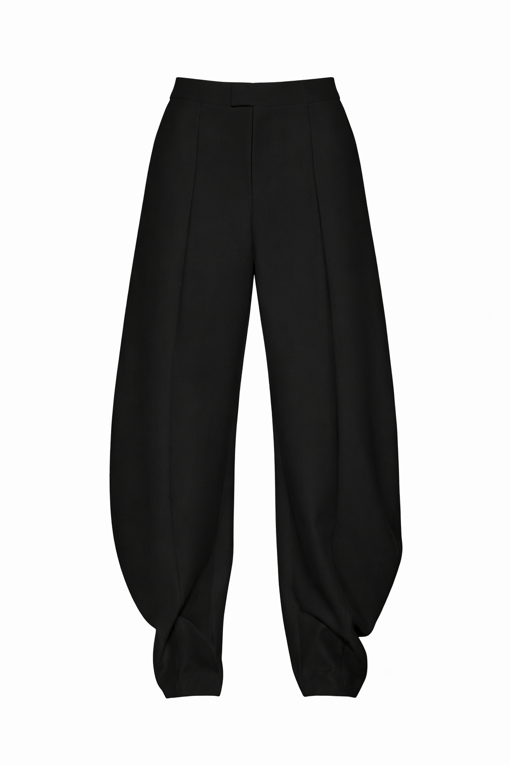 Rebecca High-Waisted Pleated Wide Leg Trousers - Black