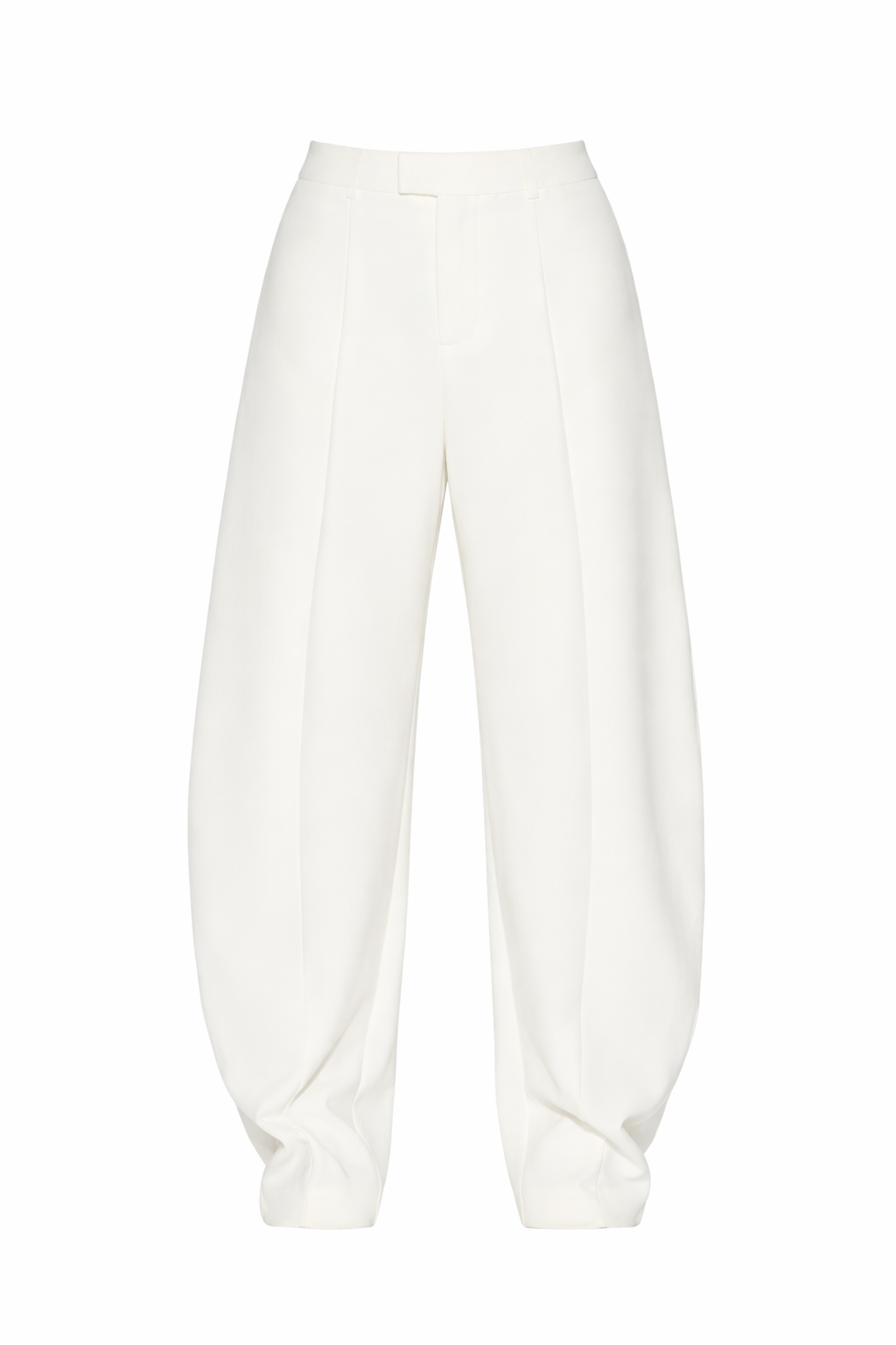 Rebecca High-Waisted Pleated Wide Leg Trousers - Ivory