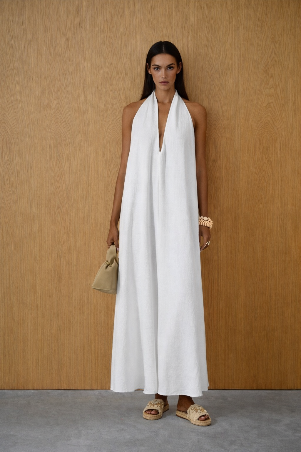 Minimal Halter Maxi Dress