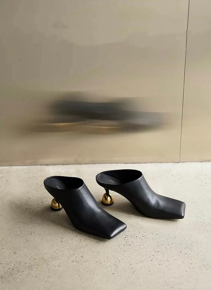 Lucy Mule Heels Black