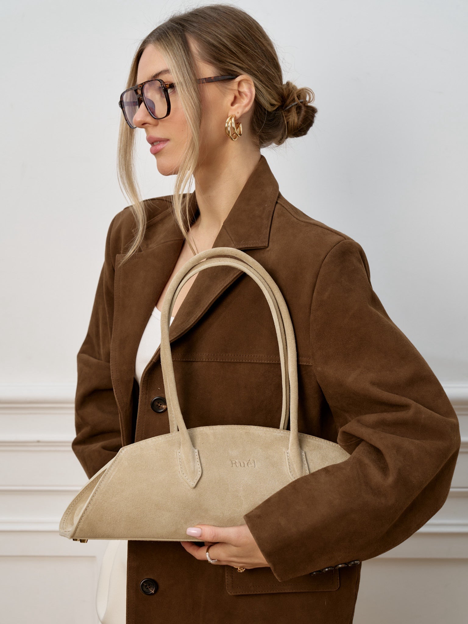 RUEL Bag - Suede BEIGE