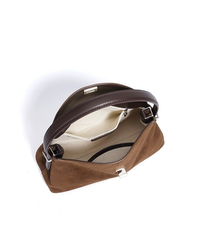 GRACE BAG - Suede Brown