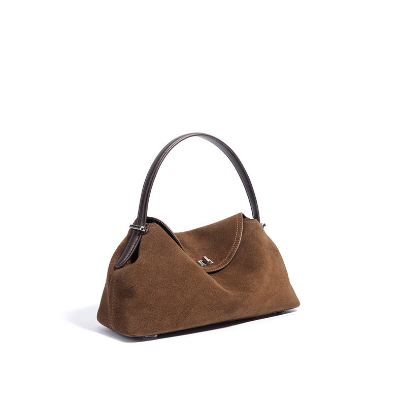 GRACE BAG - Suede Brown