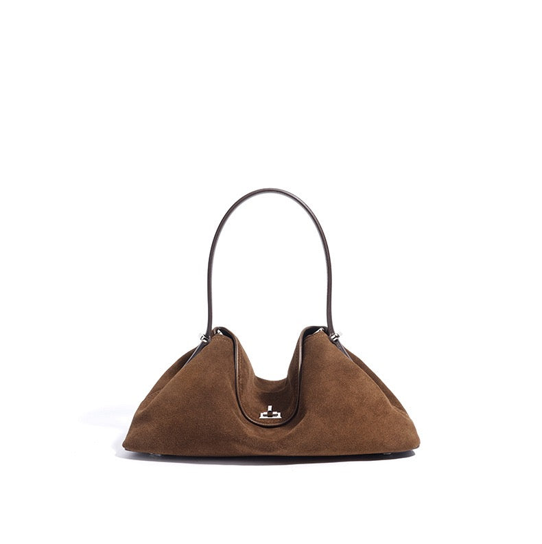 GRACE BAG - Suede Brown
