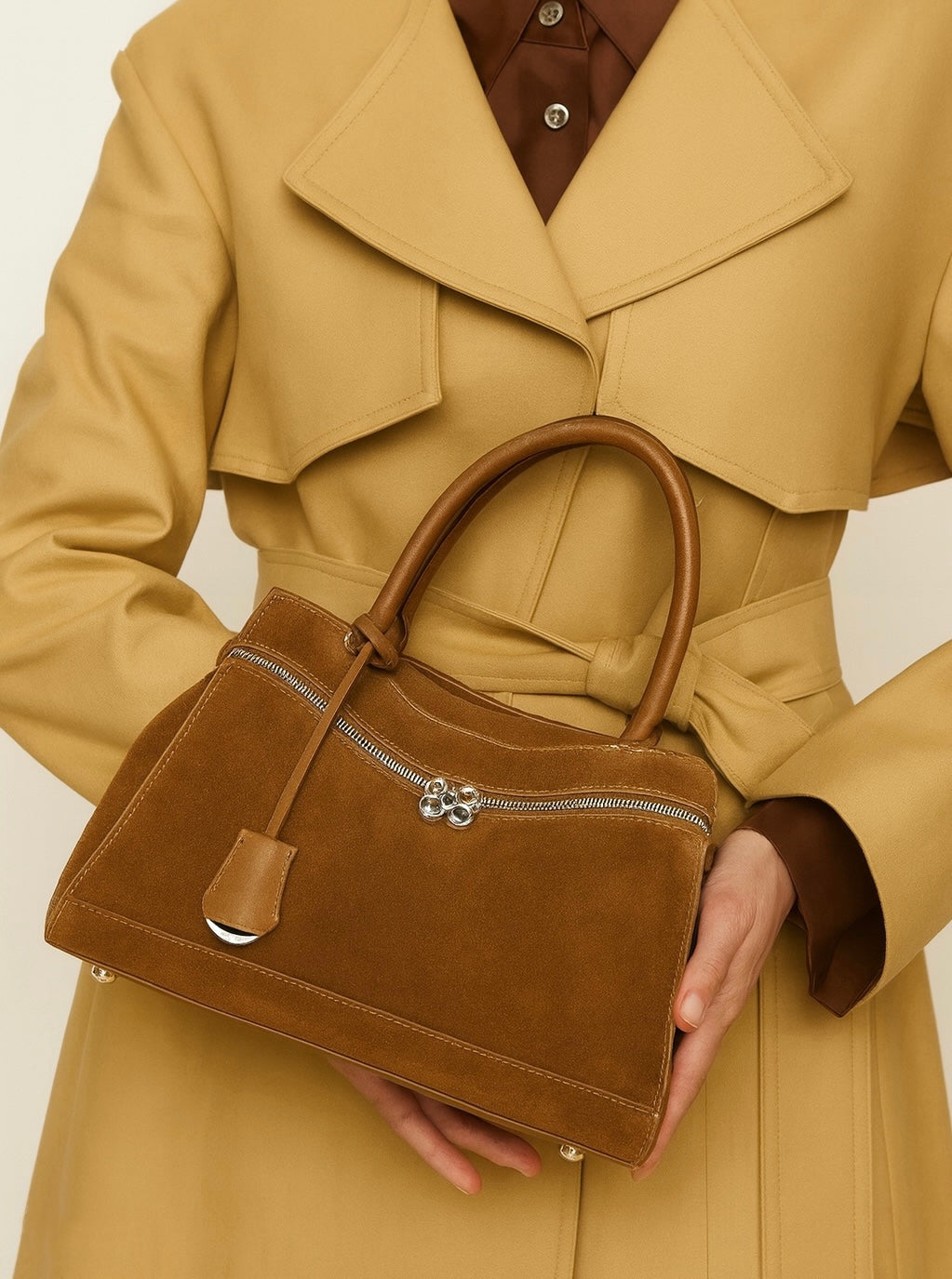 Jane Bag - Suede Brown