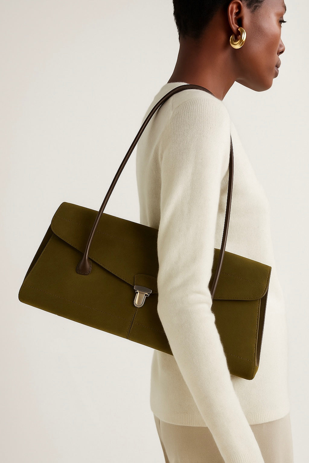 Coeur Bag - Suede Olive