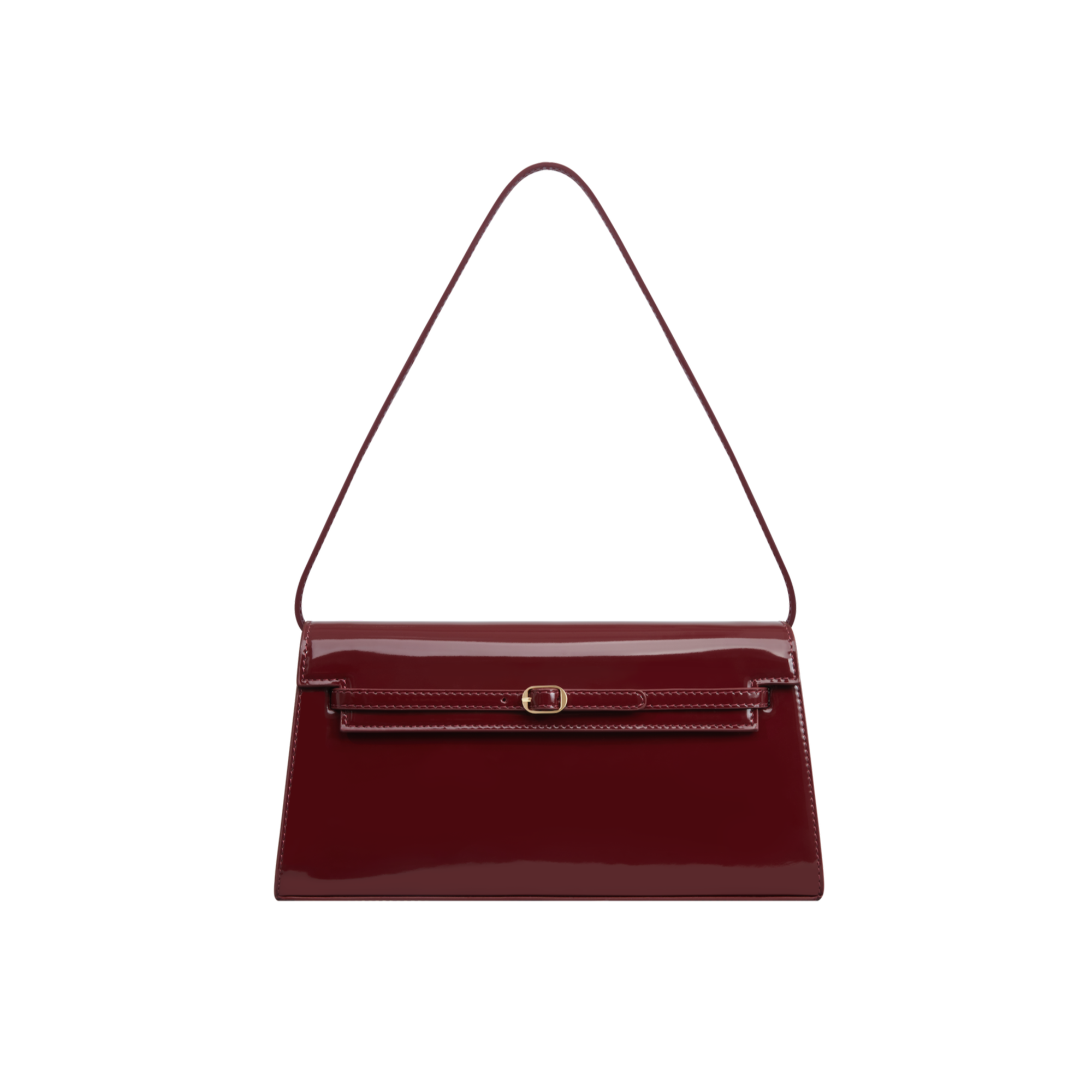 Patent Dark Cherry Shoulder Bag