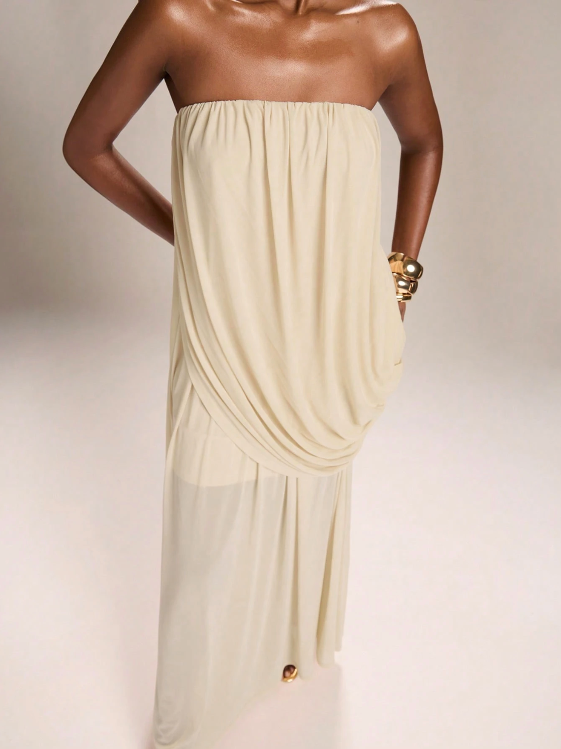 Maribel Draped Maxi Dress