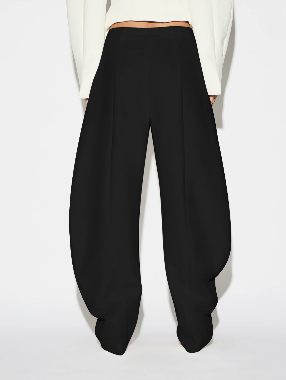 Rebecca High-Waisted Pleated Wide Leg Trousers - Black