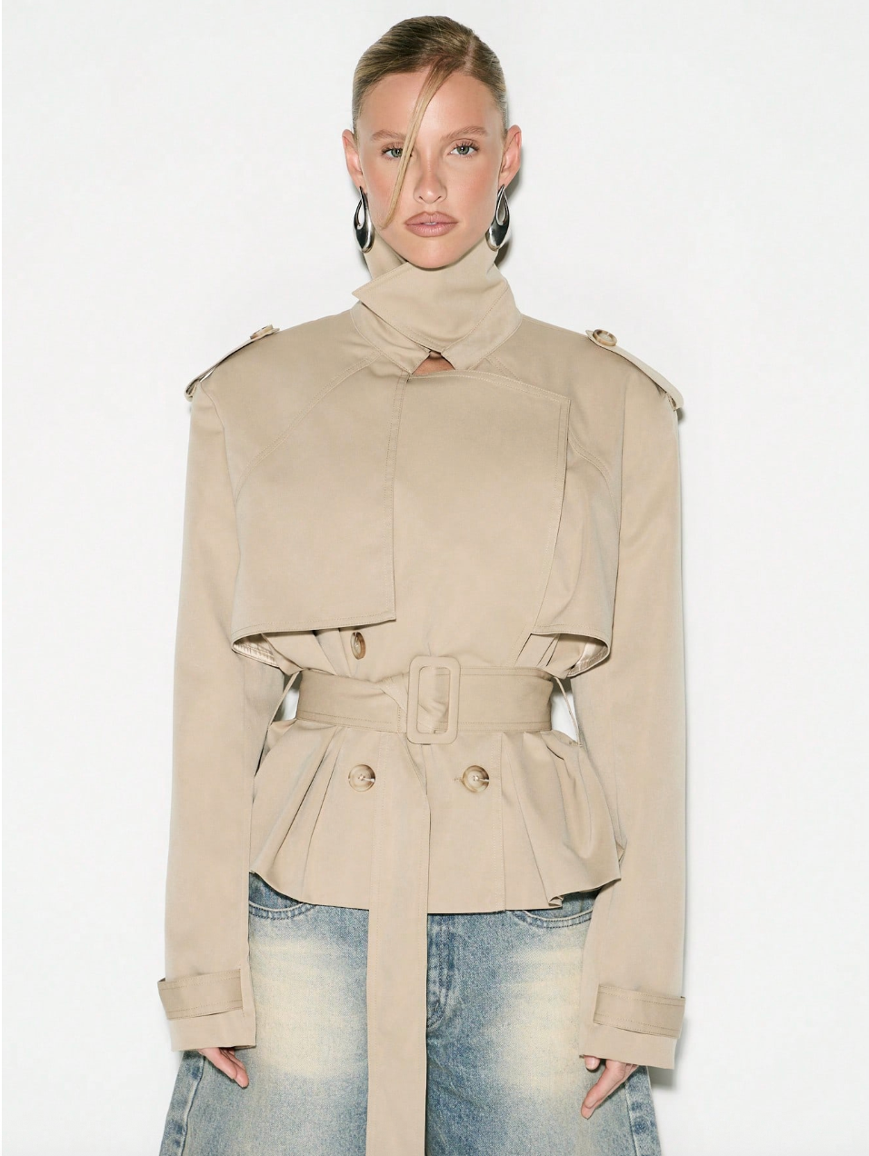 Ami Belted Trench Jacket