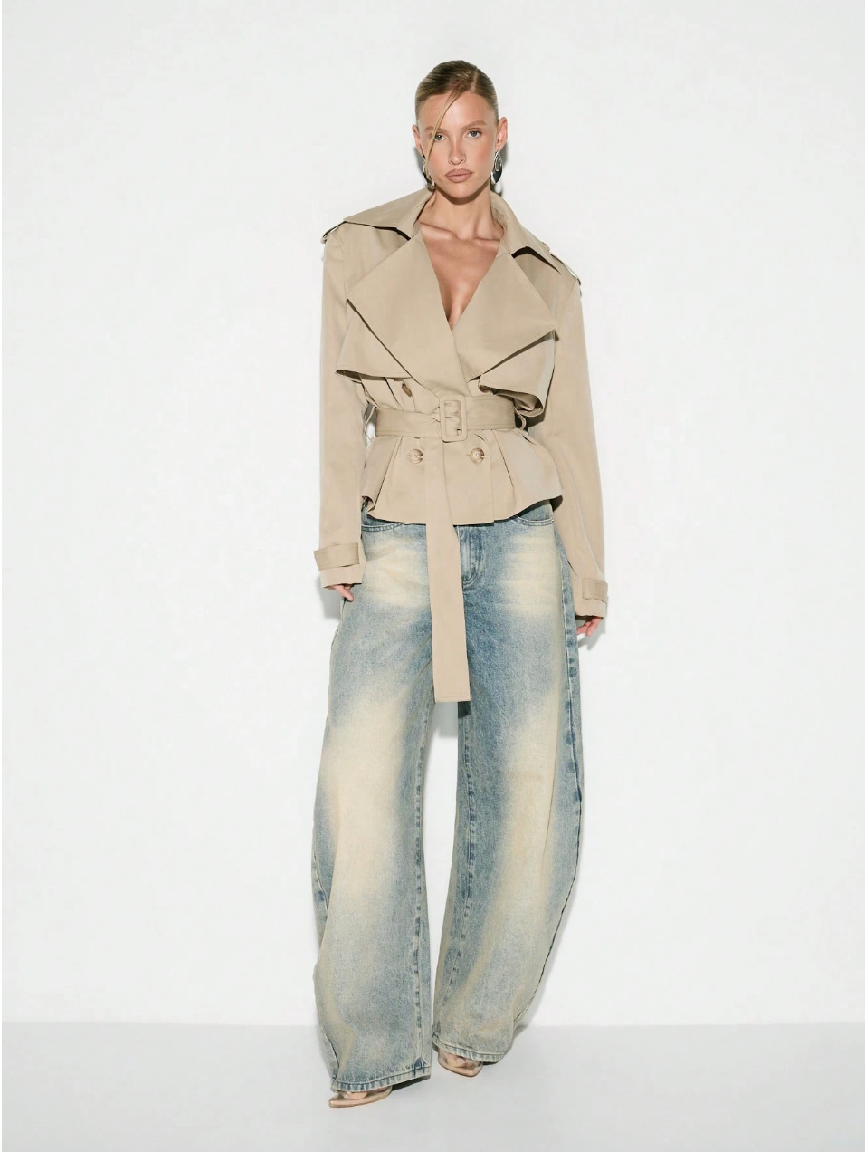 Ami Belted Trench Jacket