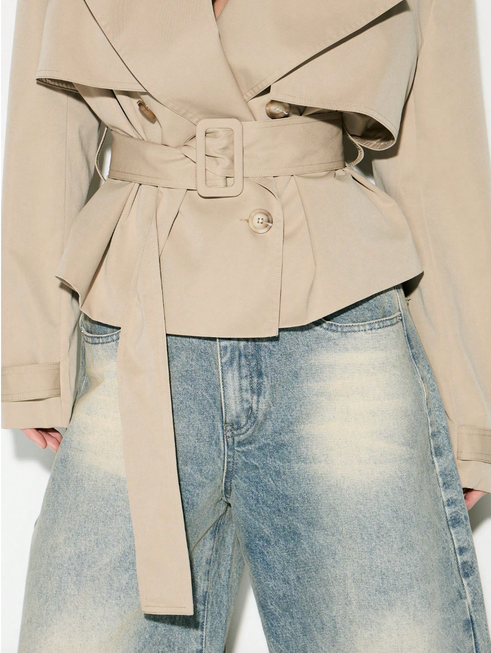 Ami Belted Trench Jacket