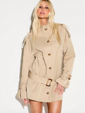 Anabella Belted Trench Mini Jacket Dress